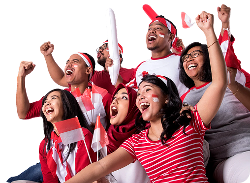 Hinchas celebrando en el estadio